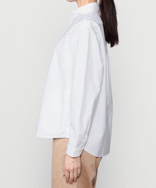 DANTON（ダントン）の「DANTON | オックスフォード 丸襟プルオーバーシャツ SOLID WOMEN（シャツ/ブラウス・レディース・ホワイト・36/34）」の4枚目の写真