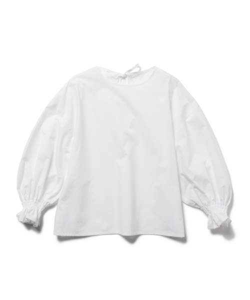 Ray BEAMS（レイビームス）の「◇●FACTOTUM femme×Ray BEAMS / 別注 シュリンク 天竺 ブラウス（シャツ/ブラウス・レディース・ホワイト・ONE SIZE）」の4枚目の写真
