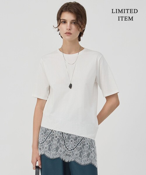 ICB(アイシービー)の「レースレイヤードコンビ Tシャツ(Tシャツ/カットソー・レディース・アイボリー系・LARGE/X-LARGE)」の1枚目の写真