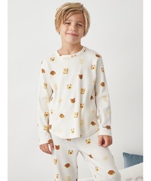 セール】【JUNIOR】フラワーキャット柄プルオーバー&ロングパンツ