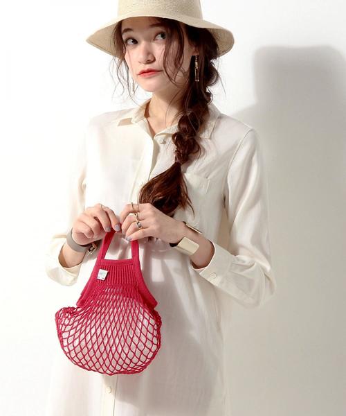 UNITED ARROWS（ユナイテッドアローズ）の「＜FILT（フィルト）＞ネットバッグ S（エコバッグ/サブバッグ・オフホワイト/レッド/ブラック/コバルトブルー・FREE）」の4枚目の写真