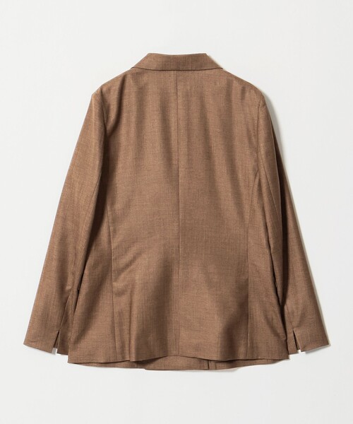 green label relaxing（グリーンレーベルリラクシング）の「［size SHORTあり］トリアセ ライト ダブルジャケット  UVカット 通気性（テーラードジャケット・レディース・ダークグレー/モカ・40/38/SHORT/36）」の16枚目の写真