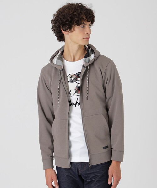 BLACK LABEL CRESTBRIDGE(ブラックレーベル・クレストブリッジ)の「クレストブリッジチェックコンビバックパイルパーカー(パーカー・メンズ・オフホワイト/ライトグレー/ベージュ系その他3/ブラック・XL/L/M)」の4枚目の写真