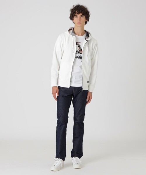 BLACK LABEL CRESTBRIDGE(ブラックレーベル・クレストブリッジ)の「クレストブリッジチェックコンビバックパイルパーカー(パーカー・メンズ・オフホワイト/ライトグレー/ベージュ系その他3/ブラック・XL/L/M)」の5枚目の写真