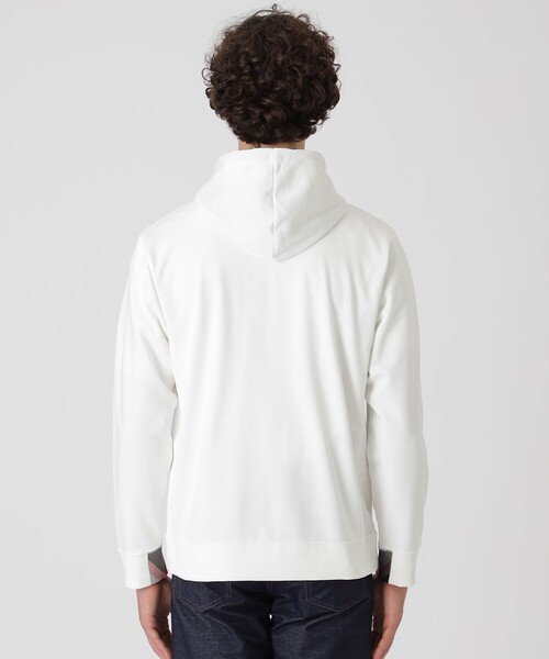BLACK LABEL CRESTBRIDGE(ブラックレーベル・クレストブリッジ)の「クレストブリッジチェックコンビバックパイルパーカー(パーカー・メンズ・オフホワイト/ライトグレー/ベージュ系その他3/ブラック・XL/L/M)」の8枚目の写真