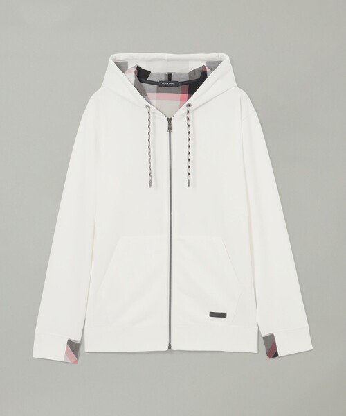 BLACK LABEL CRESTBRIDGE(ブラックレーベル・クレストブリッジ)の「クレストブリッジチェックコンビバックパイルパーカー(パーカー・メンズ・オフホワイト/ライトグレー/ベージュ系その他3/ブラック・XL/L/M)」の14枚目の写真