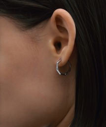 【CENE】セネ/ファセットエッジフープピアス