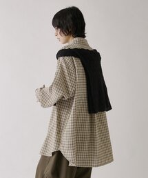起毛チェックビッグシャツ