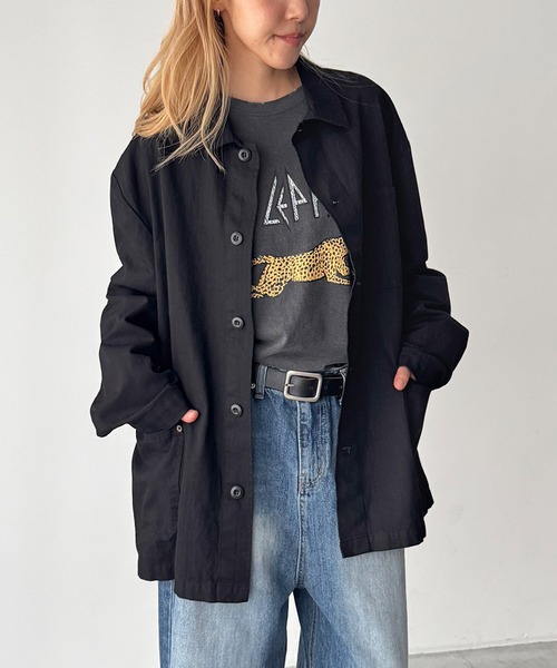 CANAL JEAN(キャナルジーン)の「choice_cnl コットンカバーオール(その他アウター・レディース・カーキ/ブラック・ONE SIZE)」の9枚目の写真