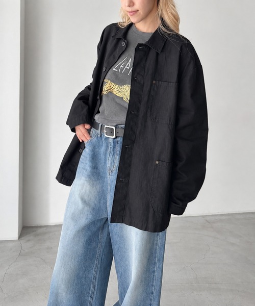 CANAL JEAN(キャナルジーン)の「choice_cnl コットンカバーオール(その他アウター・レディース・カーキ/ブラック・ONE SIZE)」の10枚目の写真