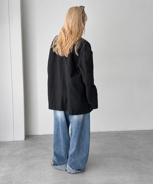 CANAL JEAN(キャナルジーン)の「choice_cnl コットンカバーオール(その他アウター・レディース・カーキ/ブラック・ONE SIZE)」の11枚目の写真