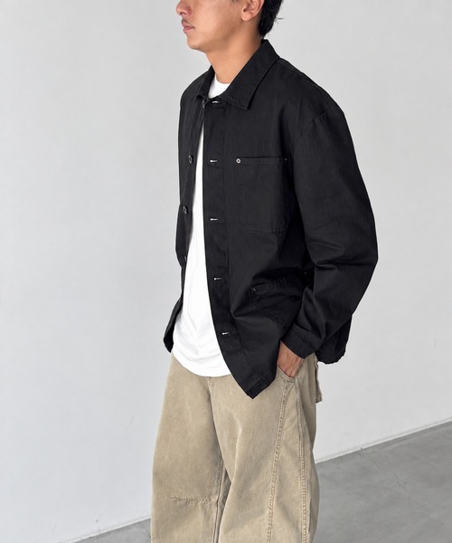 CANAL JEAN(キャナルジーン)の「choice_cnl コットンカバーオール(その他アウター・レディース・カーキ/ブラック・ONE SIZE)」の16枚目の写真
