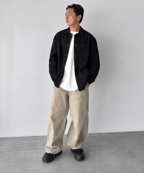 CANAL JEAN(キャナルジーン)の「choice_cnl コットンカバーオール(その他アウター・レディース・カーキ/ブラック・ONE SIZE)」の18枚目の写真