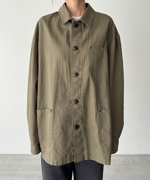 CANAL JEAN(キャナルジーン)の「choice_cnl コットンカバーオール(その他アウター・レディース・カーキ/ブラック・ONE SIZE)」の19枚目の写真