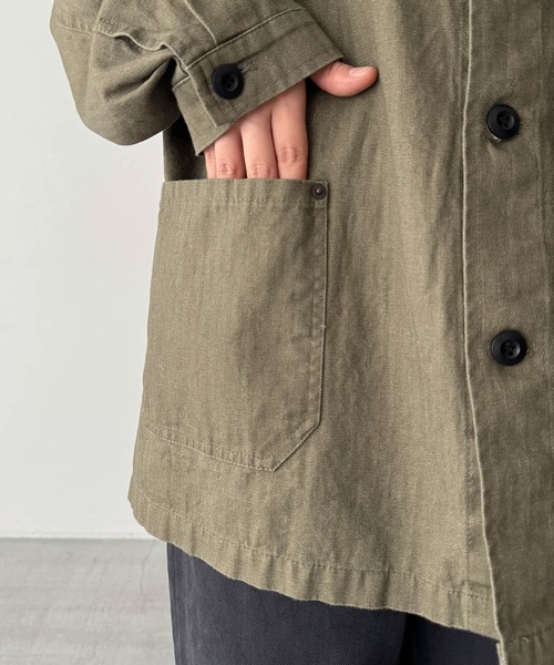 CANAL JEAN(キャナルジーン)の「choice_cnl コットンカバーオール(その他アウター・レディース・カーキ/ブラック・ONE SIZE)」の3枚目の写真