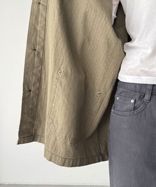 CANAL JEAN(キャナルジーン)の「choice_cnl コットンカバーオール(その他アウター・レディース・カーキ/ブラック・ONE SIZE)」の4枚目の写真