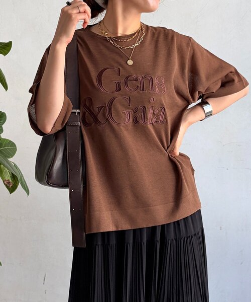 un dix cors（アンディコール）の「刺繍ロゴニットプルオーバー（ニット/セーター・レディース・ブラウン/ブラック/レッド・FREE）」の10枚目の写真