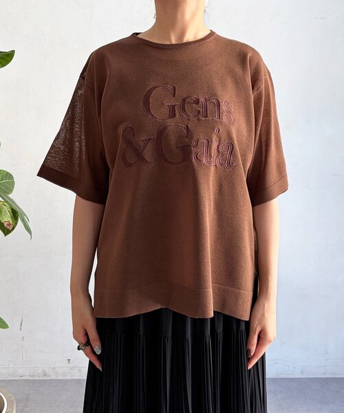 un dix cors（アンディコール）の「刺繍ロゴニットプルオーバー（ニット/セーター・レディース・ブラウン/ブラック/レッド・FREE）」の16枚目の写真