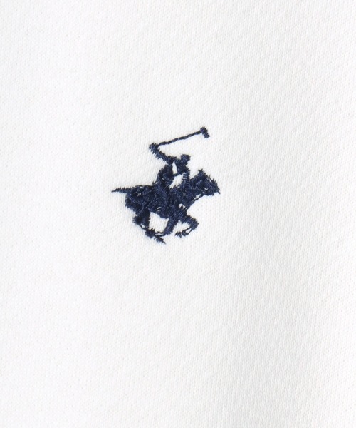 BEVERLY HILLS POLO CLUB（ビバリーヒルズポロクラブ）の「BEVERLY HILLS POLO CLUB/ビバリーヒルズポロクラブ オーバーサイズ 裏起毛 ロゴ ワンポイント刺繍 クルーネック スウェット トレーナー/レディース メンズ（スウェット・レディース・オフホワイト/グレー・LL/L/M）」の4枚目の写真