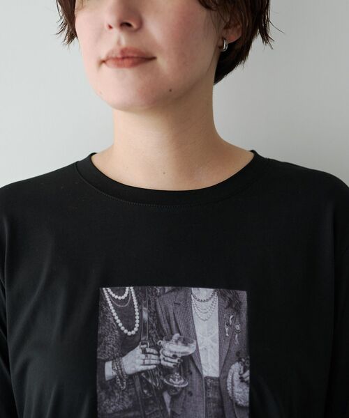 YECCA VECCA(イェッカヴェッカ)の「フォトプリントロンTee(Tシャツ/カットソー・レディース・ブラック/オフホワイト・FREE)」の10枚目の写真