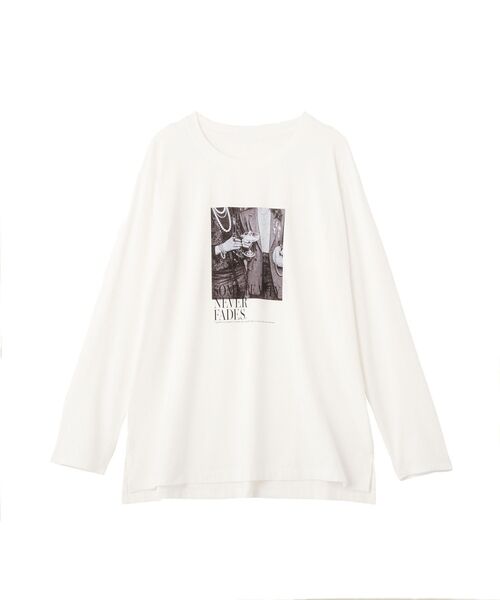 YECCA VECCA(イェッカヴェッカ)の「フォトプリントロンTee(Tシャツ/カットソー・レディース・ブラック/オフホワイト・FREE)」の20枚目の写真