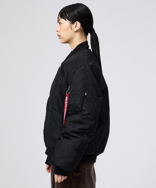Alpha Industries(アルファインダストリーズ)の「【ALPHA / アルファ】MA-1 RELAXED FIT FLIGHT JACKET / オックスフォード リラックスフィット フライトジャケット / ユニセックス(ブルゾン・メンズ・カーキ/ブラック・XL/L/M)」の10枚目の写真