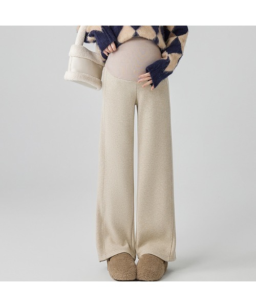 witch(ウイッチ)の「裏起毛素材のマタニティ用ワイドパンツ(その他パンツ・レディース・アイボリー/ベージュ/ブラック・L/M)」の8枚目の写真