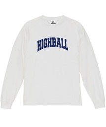 NOBOUND(ノーバウンド) 長袖Tシャツ HIGHBALL ハイボール ロゴ プリント レギュラーシルエット ロンT トップス カットソー レディース
