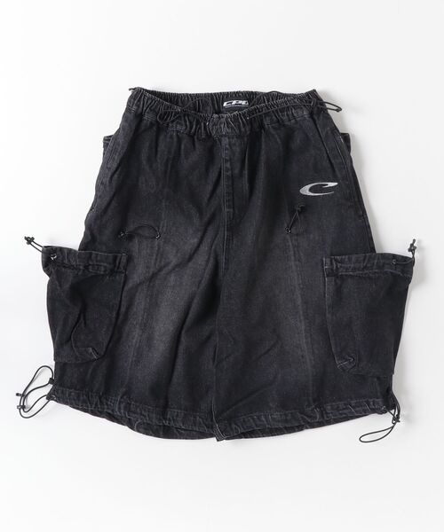 F-LAGSTUF-F(フラグスタフ)の「CPG ANOMALY CORD DENIM HALF PANTS(その他パンツ・メンズ・ブルー/Black・LARGE/MEDIUM)」の1枚目の写真