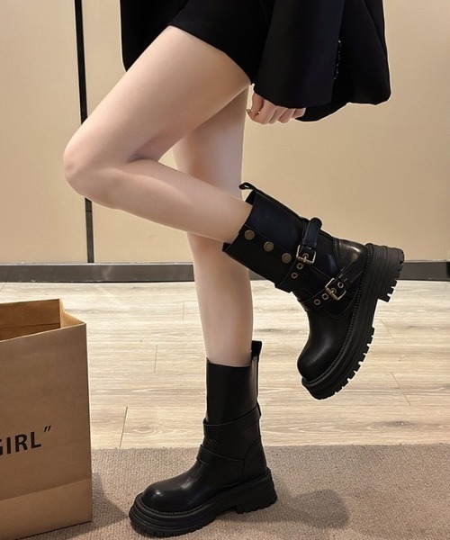 yuue' ( wear )(ユーイ)の「2WAY厚底ミドルブーツ(ブーツ・レディース・ブラック/ブラウン・23.5cm/24.5cm)」の11枚目の写真
