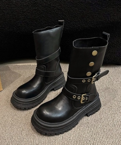 yuue' ( wear )(ユーイ)の「2WAY厚底ミドルブーツ(ブーツ・レディース・ブラック/ブラウン・23.5cm/24.5cm)」の15枚目の写真