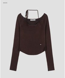 (T-7296)BALLET RIBBED STRING KNIT