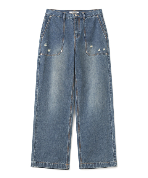 MILLO WOMEN（ミロウーマン）の「ヴィンテージポケットルーズジーンズ [ミッドブルー]（デニムパンツ・レディース・その他・SMALL/MEDIUM）」の2枚目の写真