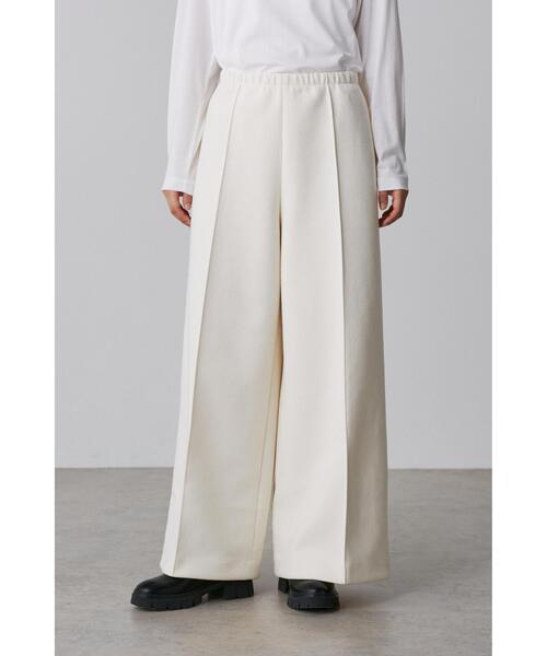 YLEVE（イレーヴ）の「［別注］YLEVE / TWEEDY BONDING JERSEY WIDE TR（その他パンツ・レディース・ホワイト/ブラック・2/1/0）」の6枚目の写真
