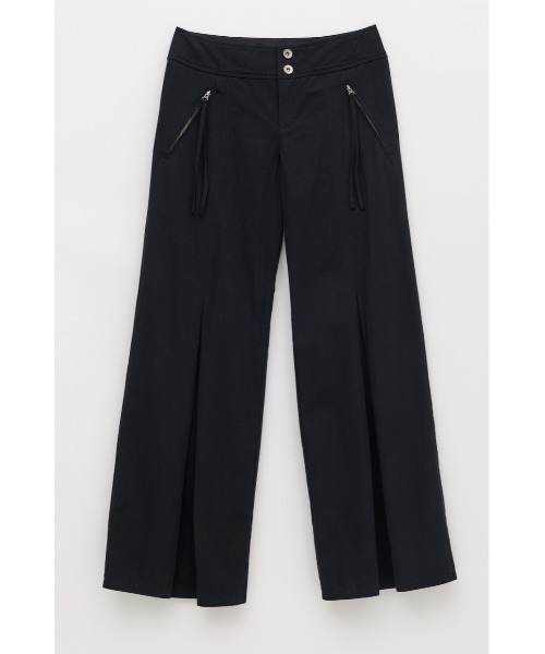 LAGUA GEM(ラグアジェム)の「TUCK WIDE FLARE パンツ(スラックス・レディース・ブラック/カーキ・X-SMALL/SMALL/MEDIUM)」の1枚目の写真
