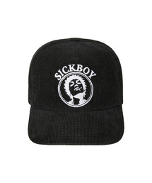 ERTR（イーアールティーアール）の「SICK BOY コーデュロイキャップ ブラック（キャップ）」