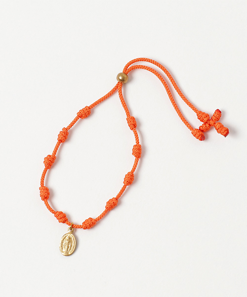 FACES(7)(フェイシーズセブン)の「【FACES(7)】ロザリオコードアンクレット -MARIA- (BRASS)(アンクレット・メンズ・ブラック/レッド/ブルー/ネイビー/イエロー/オレンジ/グリーン/ピンク/ライトブルー/ライトピンク・FREE)」の10枚目の写真