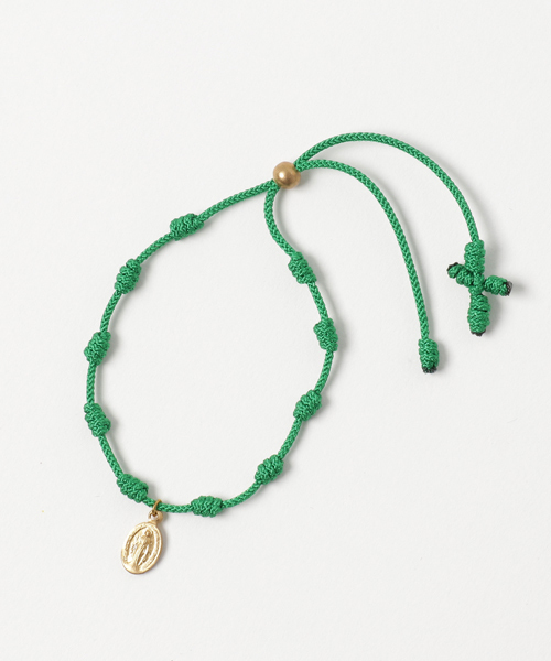 FACES(7)(フェイシーズセブン)の「【FACES(7)】ロザリオコードアンクレット -MARIA- (BRASS)(アンクレット・メンズ・ブラック/レッド/ブルー/ネイビー/イエロー/オレンジ/グリーン/ピンク/ライトブルー/ライトピンク・FREE)」の3枚目の写真