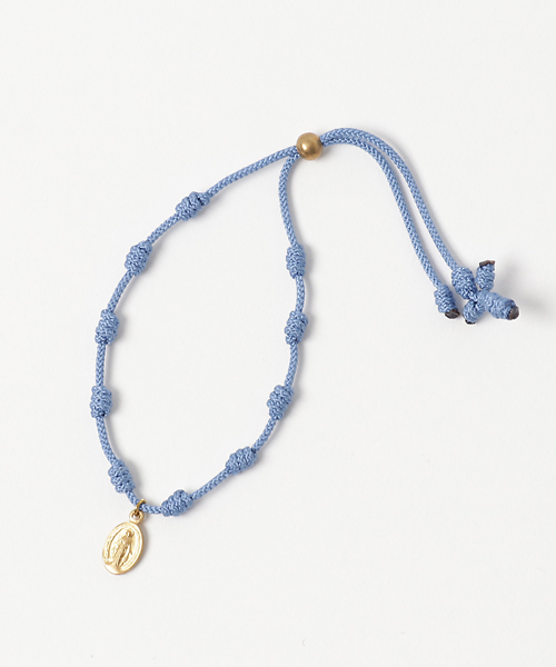 FACES(7)(フェイシーズセブン)の「【FACES(7)】ロザリオコードアンクレット -MARIA- (BRASS)(アンクレット・メンズ・ブラック/レッド/ブルー/ネイビー/イエロー/オレンジ/グリーン/ピンク/ライトブルー/ライトピンク・FREE)」の4枚目の写真