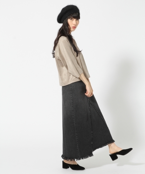 HARE(ハレ)の「アンゴラベレー(HARE)(ハンチング/ベレー帽・レディース・グレー/ボルドー/ブラック・FREE)」の4枚目の写真