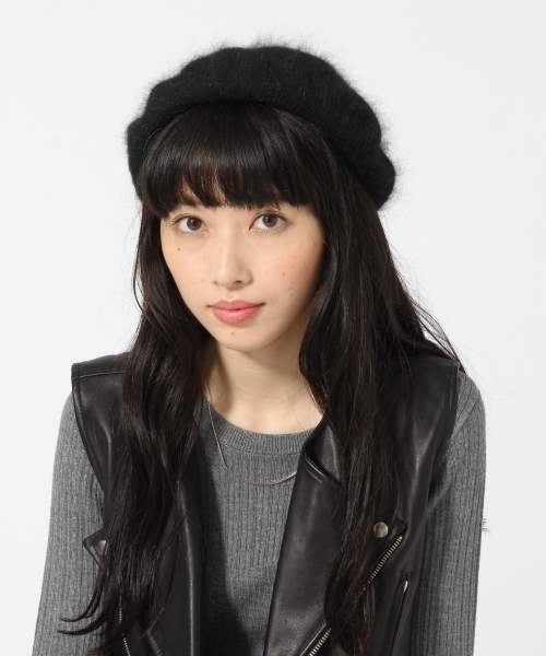 HARE(ハレ)の「アンゴラベレー(HARE)(ハンチング/ベレー帽・レディース・グレー/ボルドー/ブラック・FREE)」の6枚目の写真