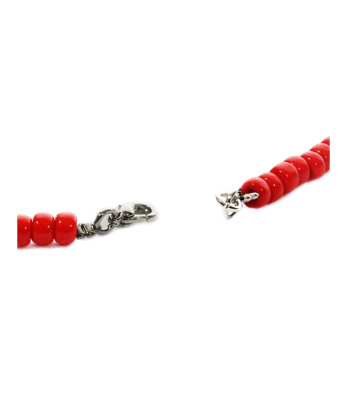 8(eight)(エイト)の「ロング ビーズネックレス シルバービーズ インディアンジュェリー (ネックレス・メンズ・レッド/ブラック/ブルー・FREE)」の5枚目の写真