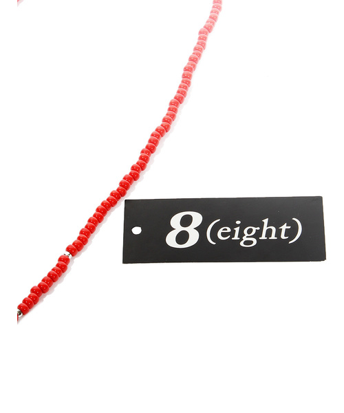 8(eight)(エイト)の「ロング ビーズネックレス シルバービーズ インディアンジュェリー (ネックレス・メンズ・レッド/ブラック/ブルー・FREE)」の8枚目の写真