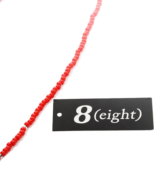 8(eight)(エイト)の「ロング ビーズネックレス シルバービーズ インディアンジュェリー (ネックレス・メンズ・レッド/ブラック/ブルー・FREE)」の14枚目の写真