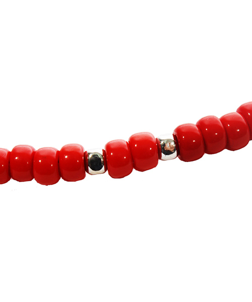 8(eight)(エイト)の「ロング ビーズネックレス シルバービーズ インディアンジュェリー (ネックレス・メンズ・レッド/ブラック/ブルー・FREE)」の13枚目の写真