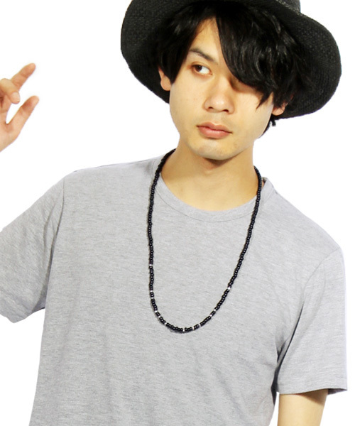 8(eight)(エイト)の「ロング ビーズネックレス シルバービーズ インディアンジュェリー (ネックレス・メンズ・レッド/ブラック/ブルー・FREE)」の22枚目の写真