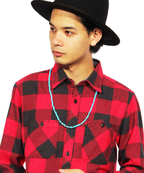 8(eight)(エイト)の「ロング ビーズネックレス シルバービーズ インディアンジュェリー (ネックレス・メンズ・レッド/ブラック/ブルー・FREE)」の20枚目の写真