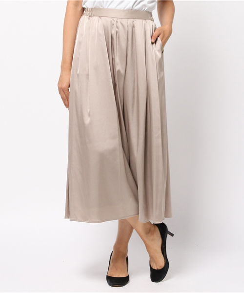 N.(N. Natural Beauty Basic)(エヌエヌナチュラルビューティーベーシック)の「サテンガウチョパンツ(その他パンツ・レディース・ブルー/ベージュ/ピンク・MEDIUM)」の3枚目の写真