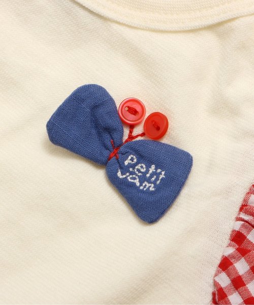 Petit jam（プチジャム）の「初夏の3柄ドッキングワンピース（ワンピース・キッズ・イエロー/アイボリー/グレー・80/95/100/120/90/110/130）」の9枚目の写真