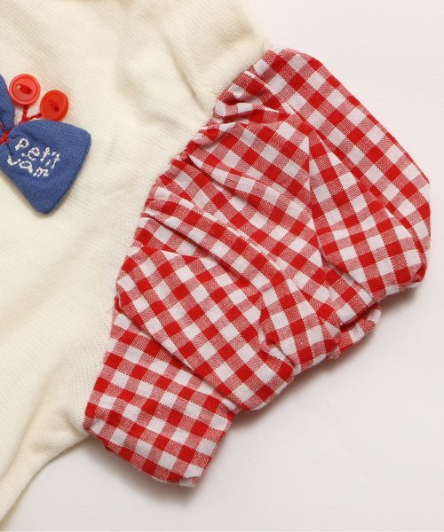 Petit jam（プチジャム）の「初夏の3柄ドッキングワンピース（ワンピース・キッズ・イエロー/アイボリー/グレー・80/95/100/120/90/110/130）」の10枚目の写真